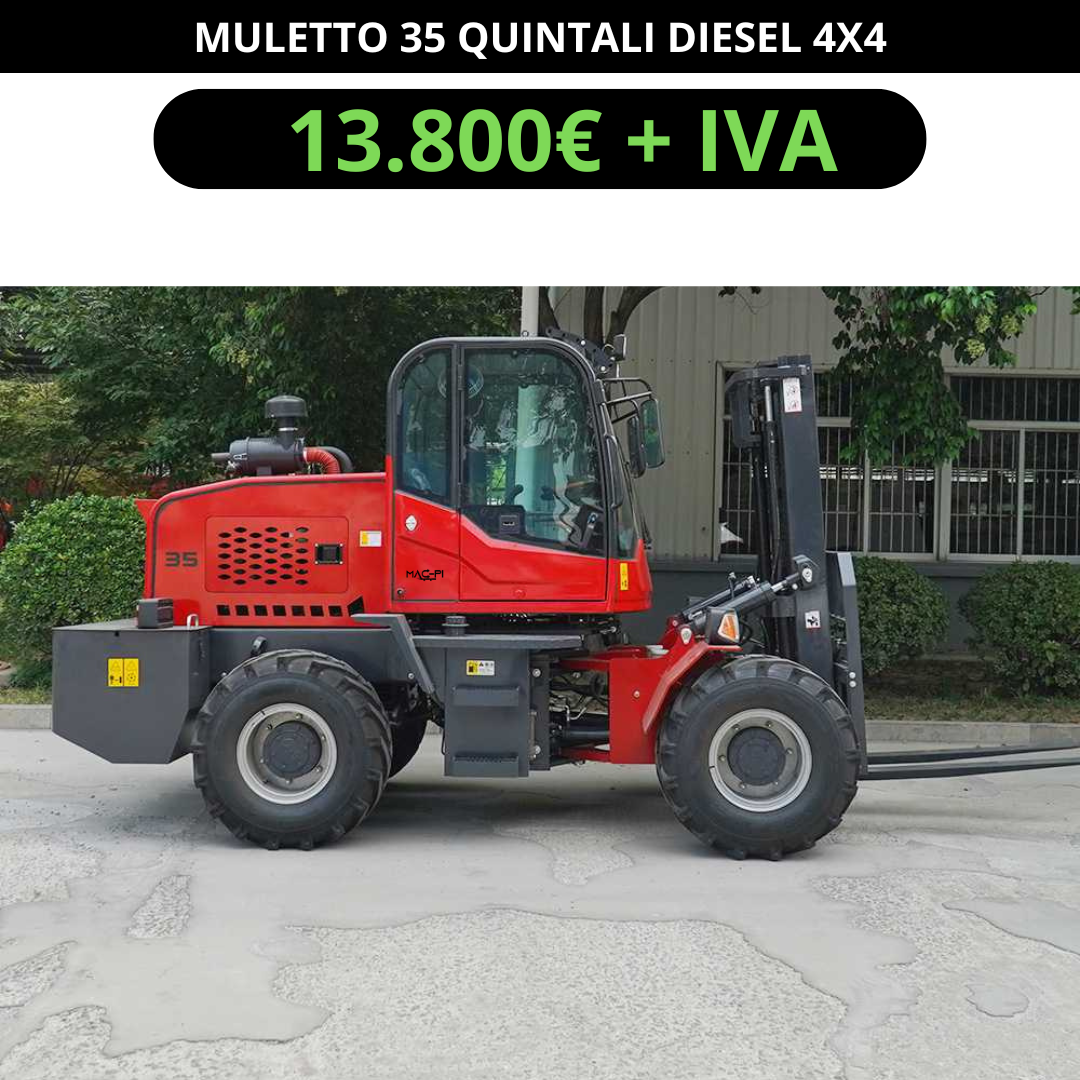 MAC-PI M535 | CARRELLO ELEVATORE 35 QUINTALI DIESEL 4X4