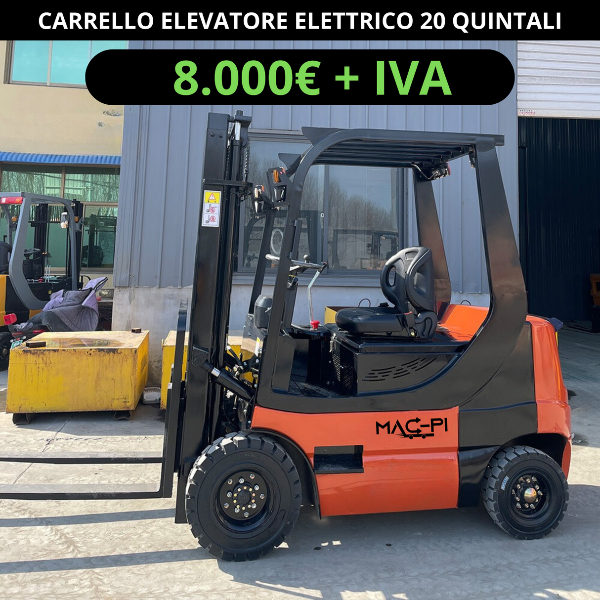 Carrello elevatore 20 quintali elettrico